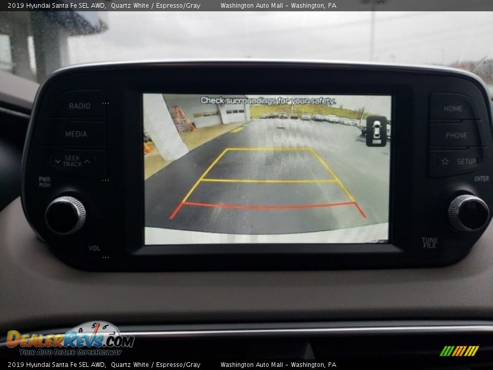 2019 Hyundai Santa Fe SEL AWD Quartz White / Espresso/Gray Photo #23