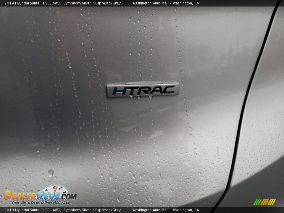 2019 Hyundai Santa Fe SEL AWD Symphony Silver / Espresso/Gray Photo #8