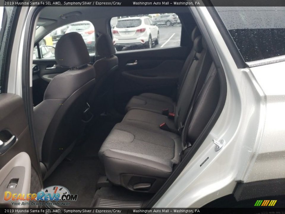 2019 Hyundai Santa Fe SEL AWD Symphony Silver / Espresso/Gray Photo #15