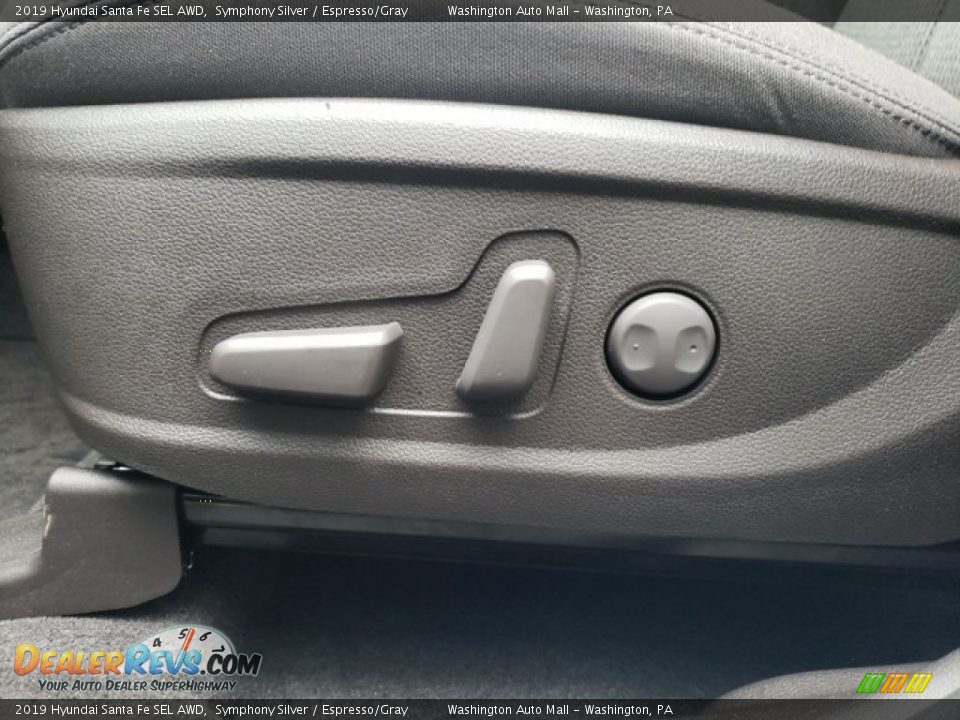 2019 Hyundai Santa Fe SEL AWD Symphony Silver / Espresso/Gray Photo #16