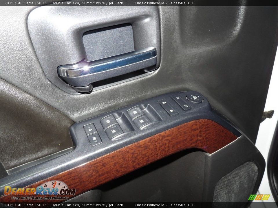 2015 GMC Sierra 1500 SLE Double Cab 4x4 Summit White / Jet Black Photo #10