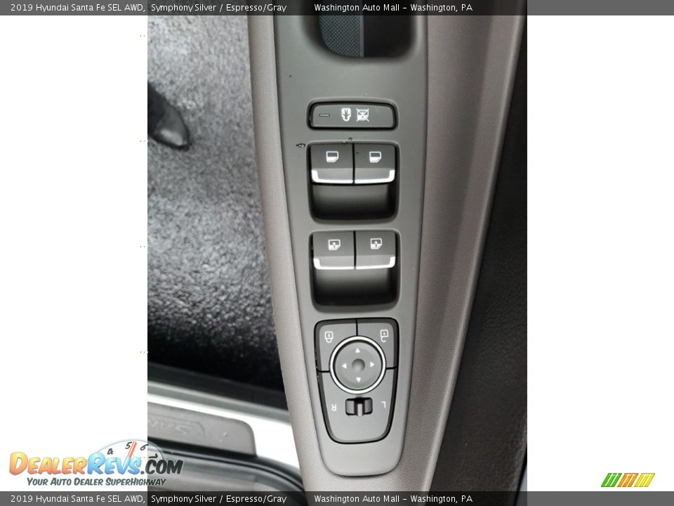 2019 Hyundai Santa Fe SEL AWD Symphony Silver / Espresso/Gray Photo #17