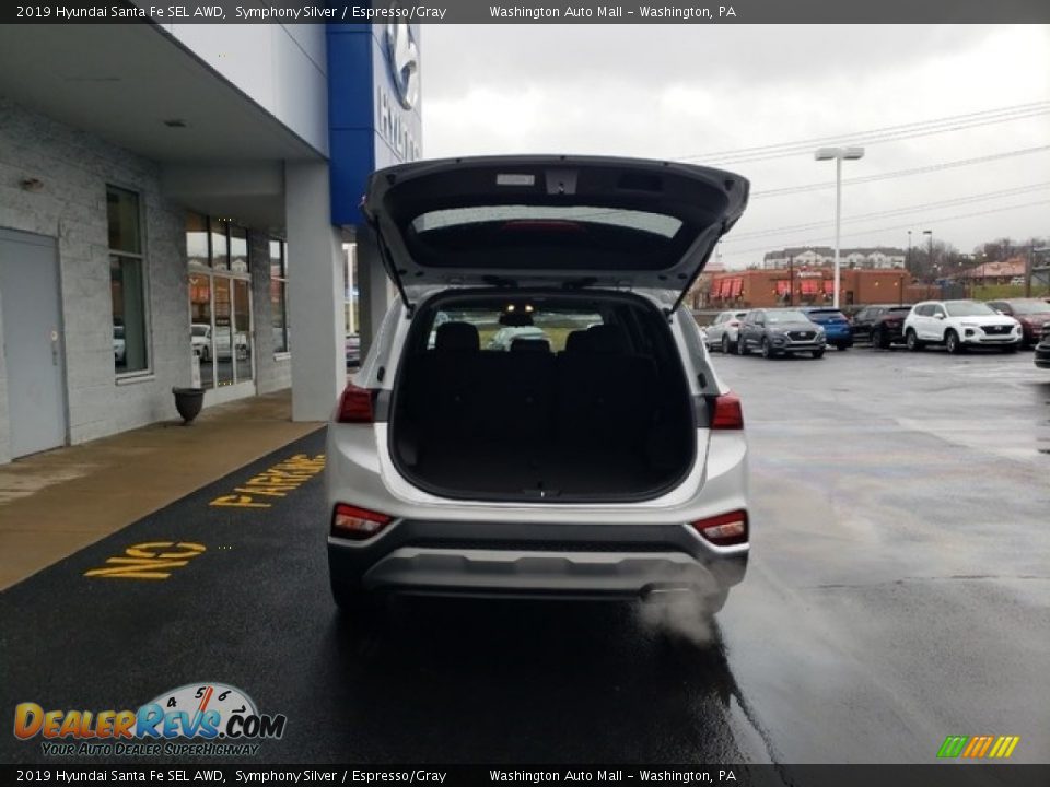 2019 Hyundai Santa Fe SEL AWD Symphony Silver / Espresso/Gray Photo #18