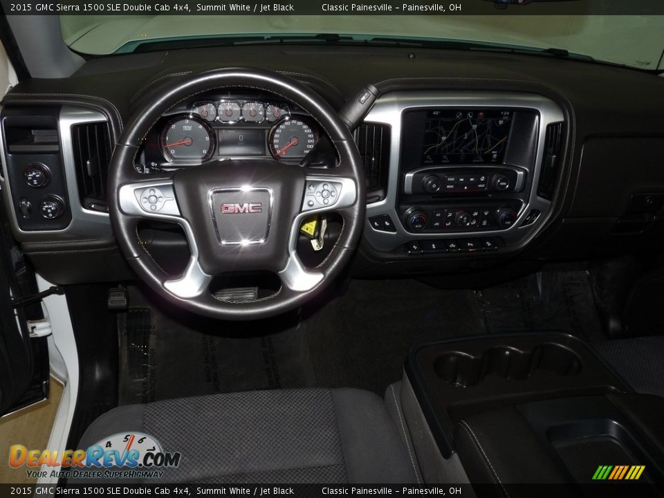 2015 GMC Sierra 1500 SLE Double Cab 4x4 Summit White / Jet Black Photo #12