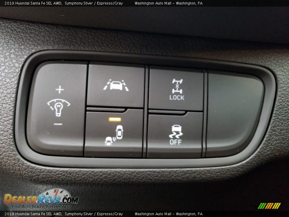 2019 Hyundai Santa Fe SEL AWD Symphony Silver / Espresso/Gray Photo #20