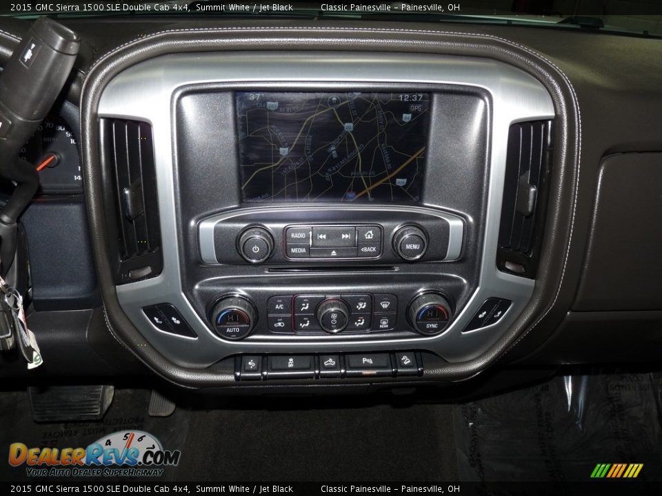2015 GMC Sierra 1500 SLE Double Cab 4x4 Summit White / Jet Black Photo #13