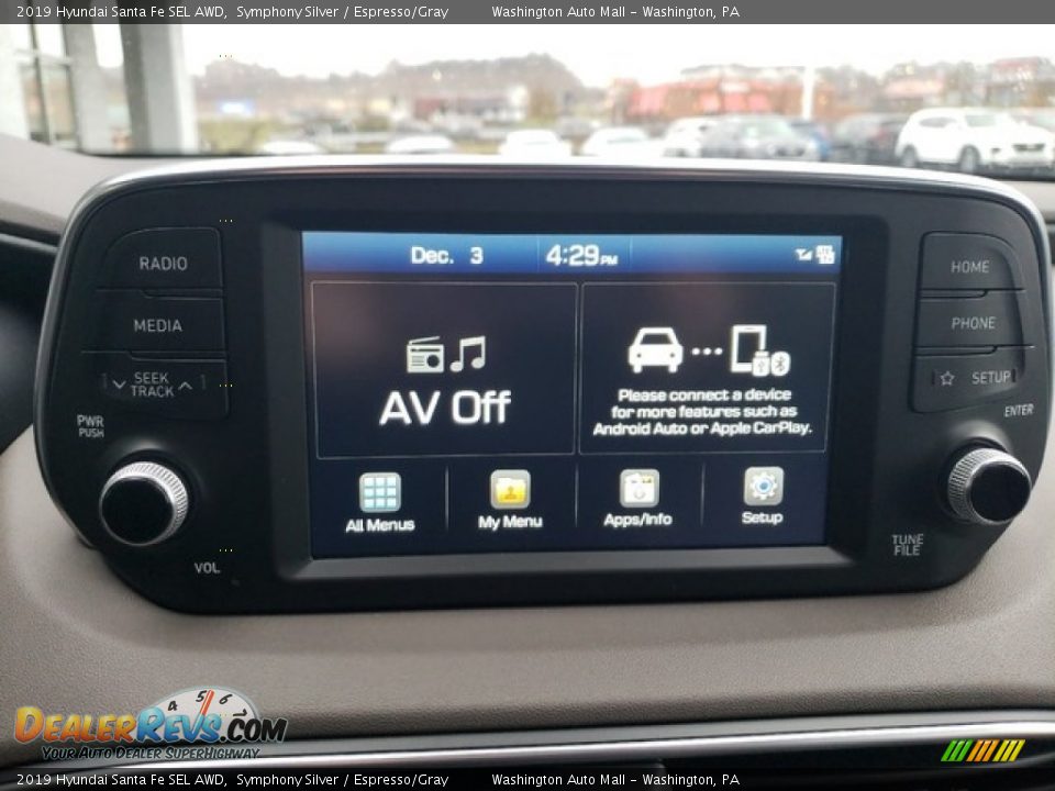 2019 Hyundai Santa Fe SEL AWD Symphony Silver / Espresso/Gray Photo #23