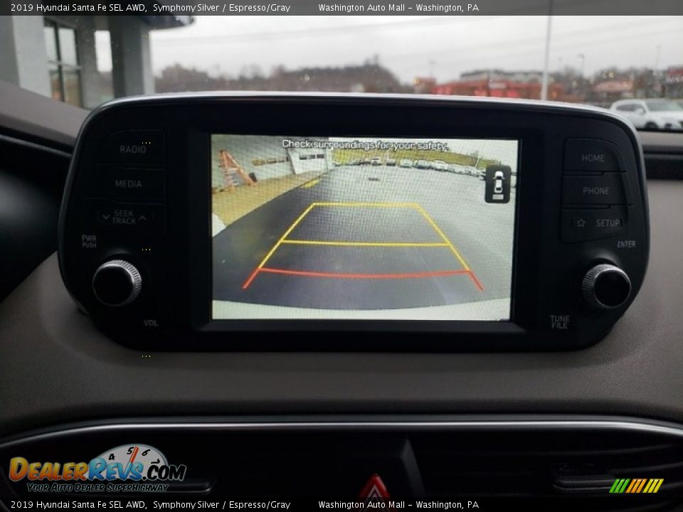 2019 Hyundai Santa Fe SEL AWD Symphony Silver / Espresso/Gray Photo #24