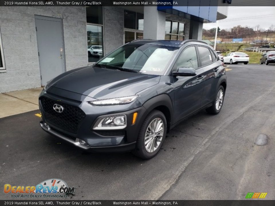 2019 Hyundai Kona SEL AWD Thunder Gray / Gray/Black Photo #1