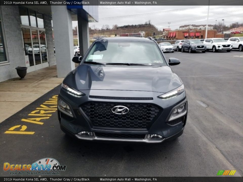 2019 Hyundai Kona SEL AWD Thunder Gray / Gray/Black Photo #2