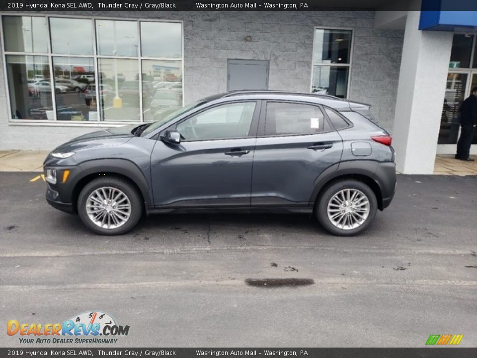 2019 Hyundai Kona SEL AWD Thunder Gray / Gray/Black Photo #4