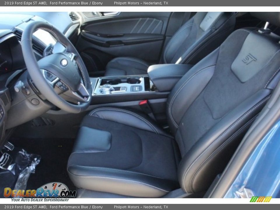 Ebony Interior - 2019 Ford Edge ST AWD Photo #10
