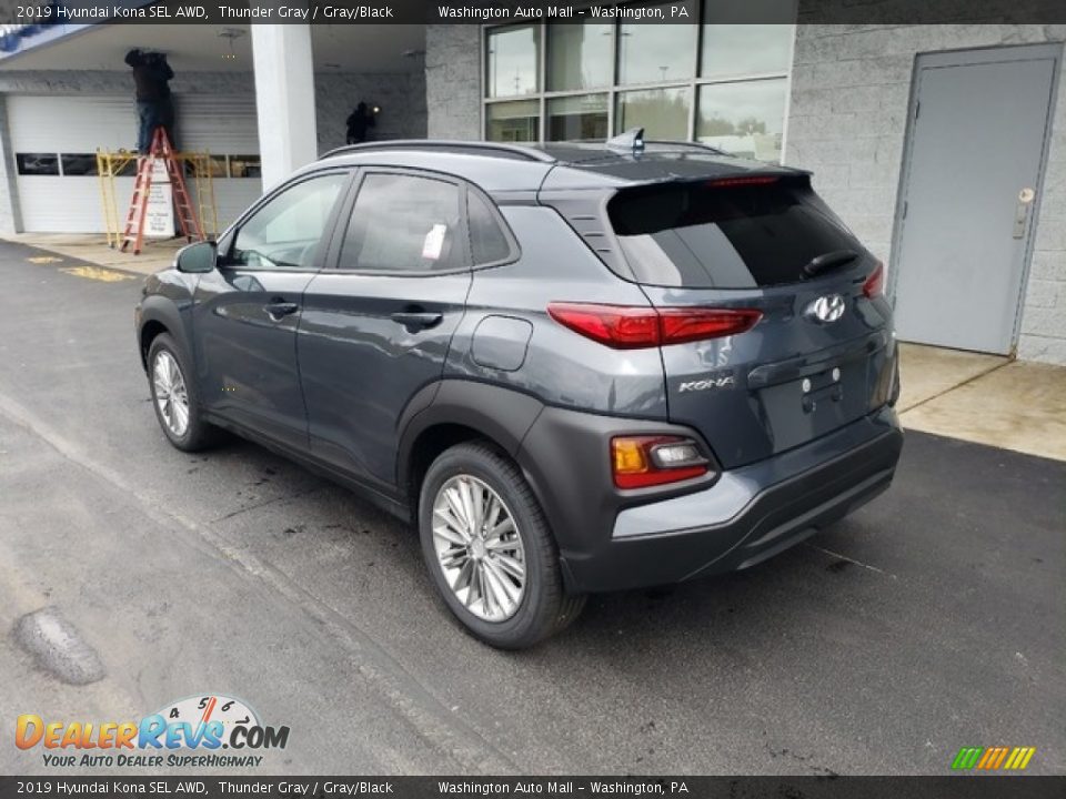 2019 Hyundai Kona SEL AWD Thunder Gray / Gray/Black Photo #6