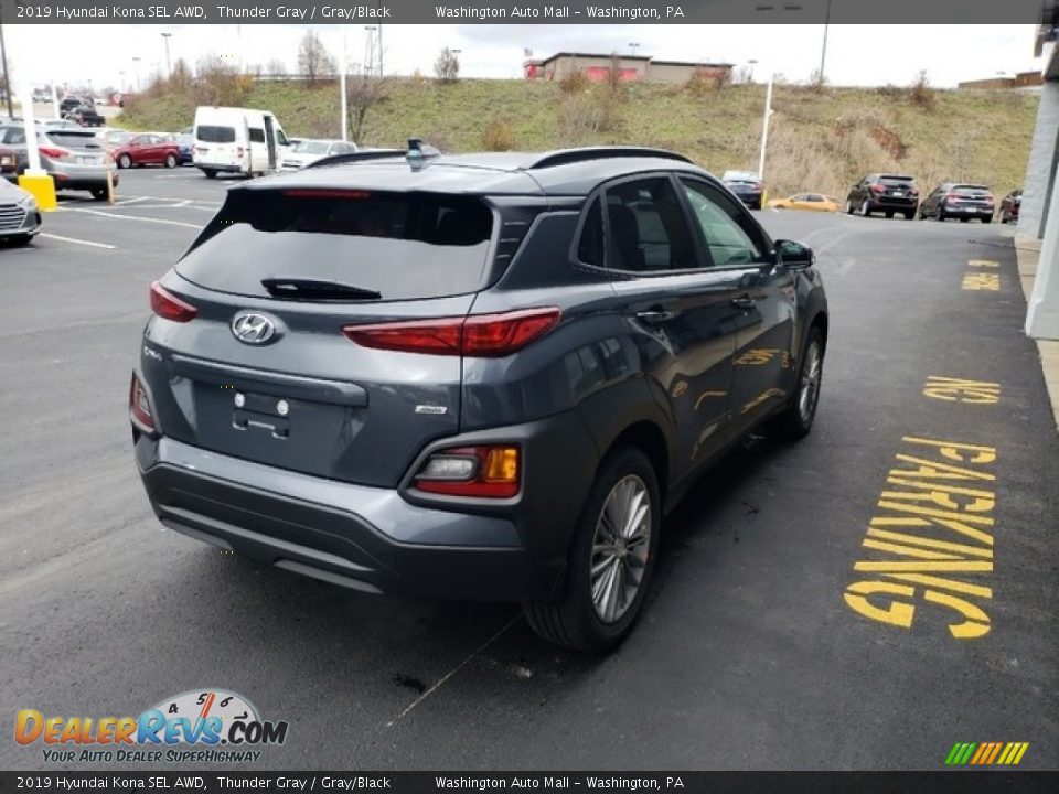 2019 Hyundai Kona SEL AWD Thunder Gray / Gray/Black Photo #8