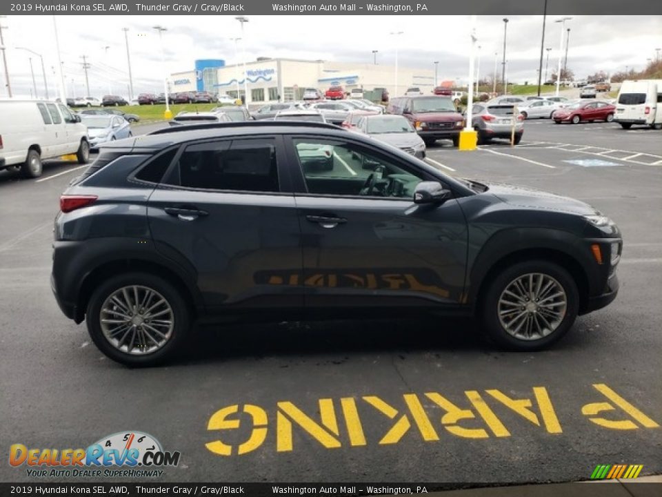 2019 Hyundai Kona SEL AWD Thunder Gray / Gray/Black Photo #9