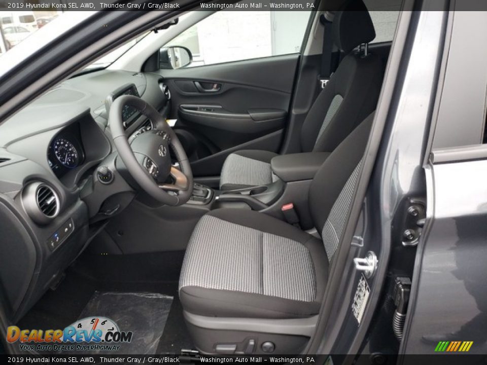 2019 Hyundai Kona SEL AWD Thunder Gray / Gray/Black Photo #14