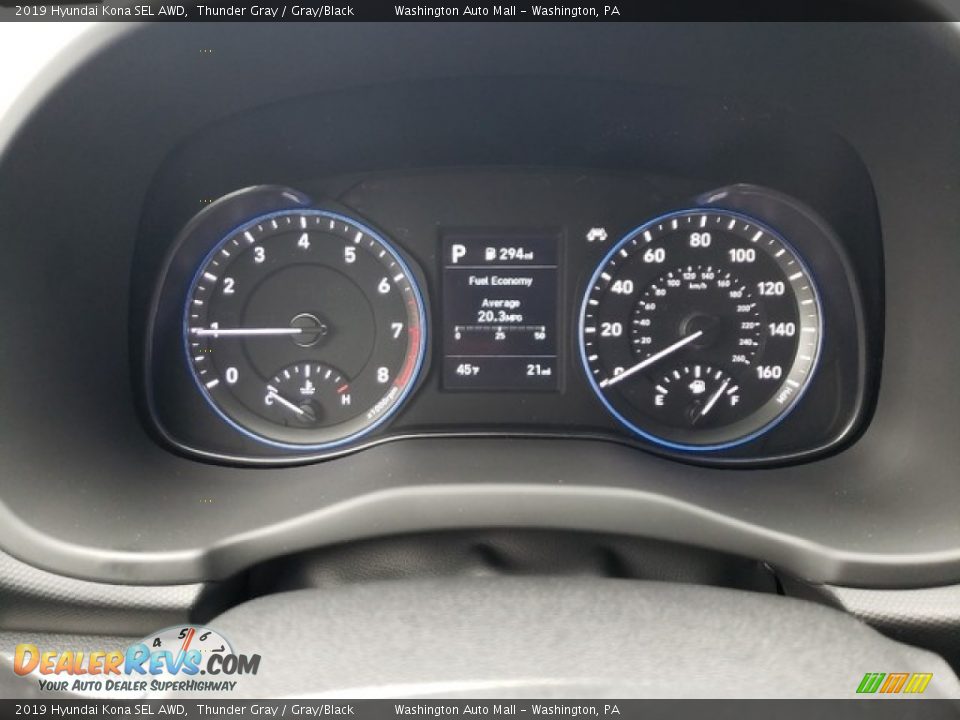 2019 Hyundai Kona SEL AWD Thunder Gray / Gray/Black Photo #18