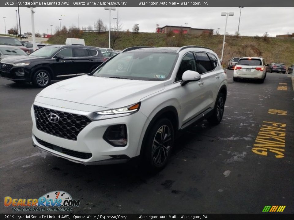 2019 Hyundai Santa Fe Limited AWD Quartz White / Espresso/Gray Photo #3