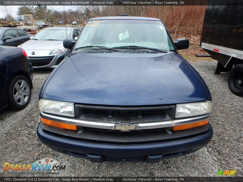 2001 Chevrolet S10 LS Extended Cab Indigo Blue Metallic / Medium Gray Photo #6