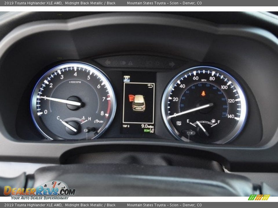 2019 Toyota Highlander XLE AWD Midnight Black Metallic / Black Photo #31