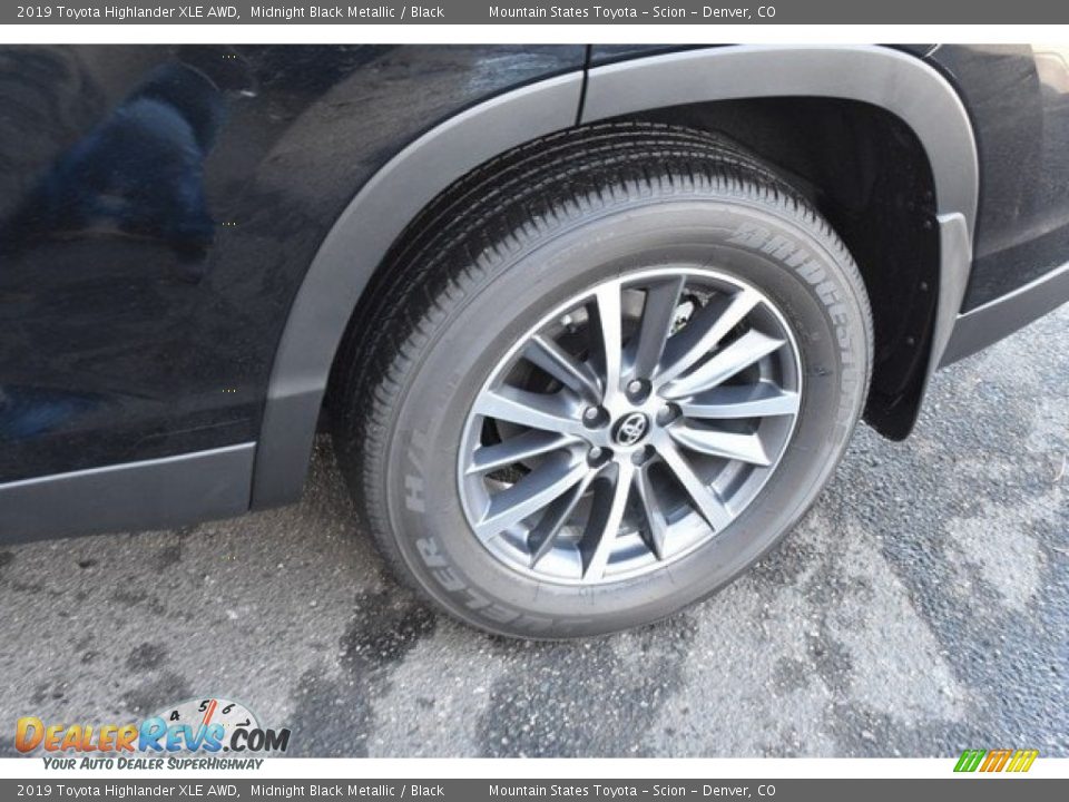 2019 Toyota Highlander XLE AWD Midnight Black Metallic / Black Photo #36