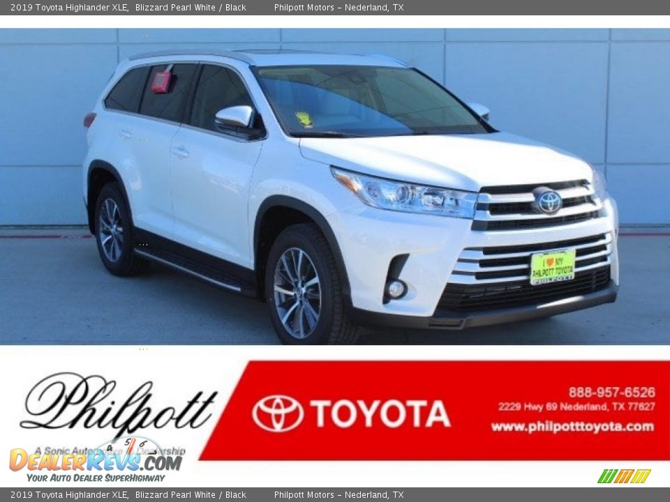 2019 Toyota Highlander XLE Blizzard Pearl White / Black Photo #1