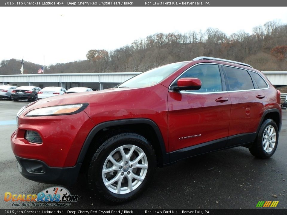 2016 Jeep Cherokee Latitude 4x4 Deep Cherry Red Crystal Pearl / Black Photo #1