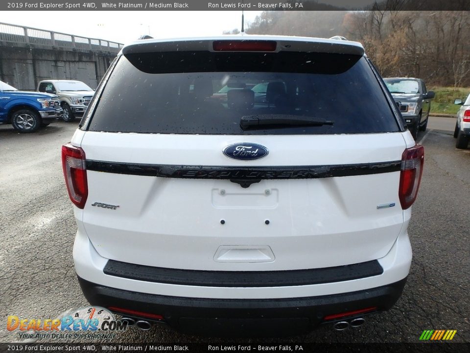 2019 Ford Explorer Sport 4WD White Platinum / Medium Black Photo #3