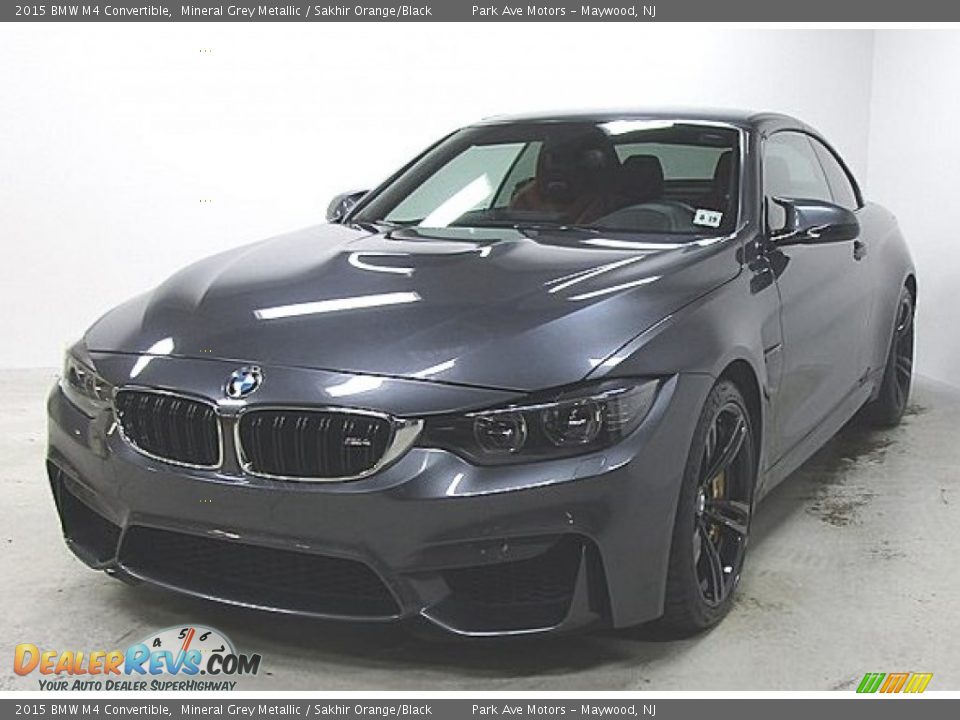 2015 BMW M4 Convertible Mineral Grey Metallic / Sakhir Orange/Black Photo #1
