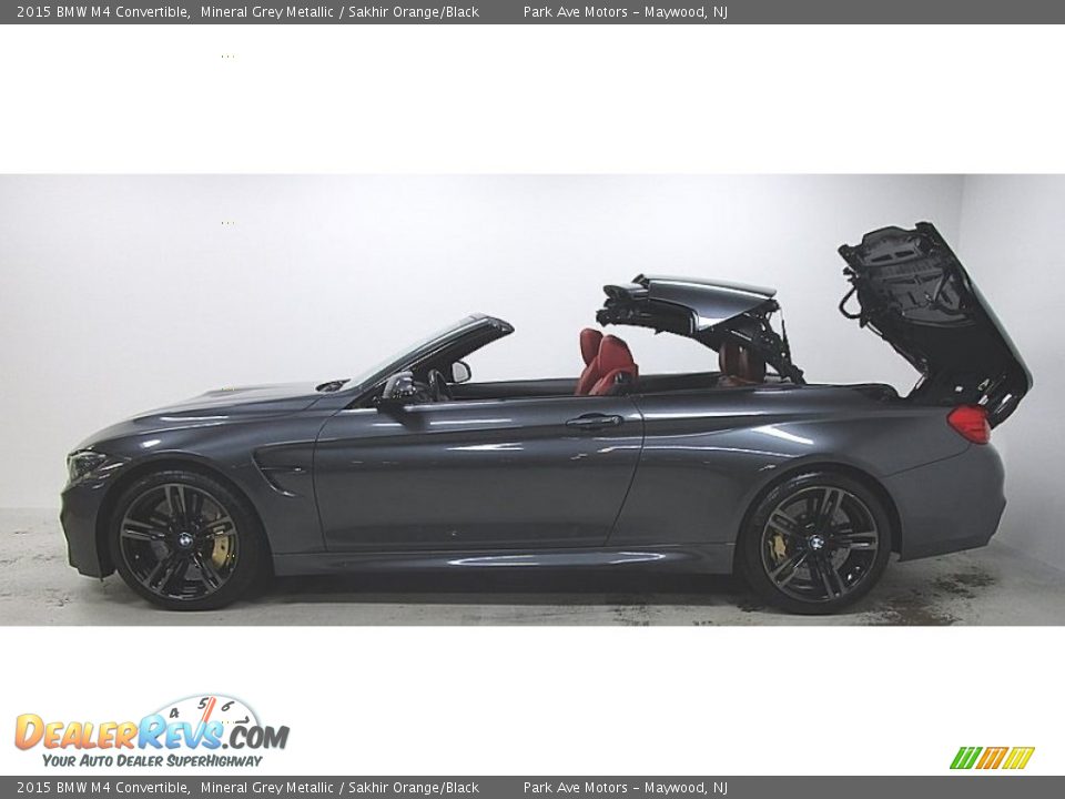 2015 BMW M4 Convertible Mineral Grey Metallic / Sakhir Orange/Black Photo #2