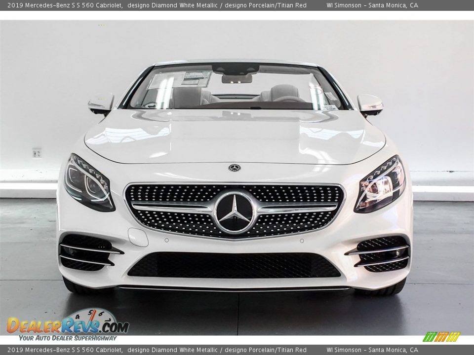 2019 Mercedes-Benz S S 560 Cabriolet designo Diamond White Metallic / designo Porcelain/Titian Red Photo #2