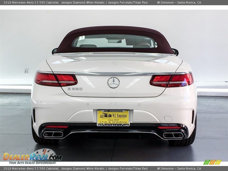 2019 Mercedes-Benz S S 560 Cabriolet designo Diamond White Metallic / designo Porcelain/Titian Red Photo #3