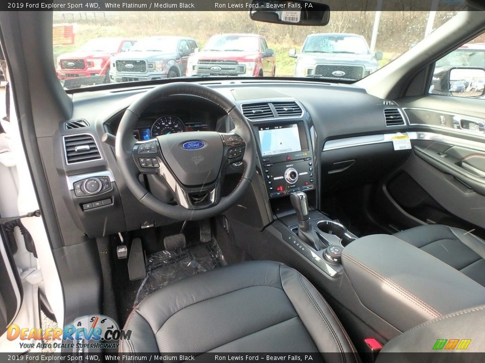 Medium Black Interior - 2019 Ford Explorer Sport 4WD Photo #13