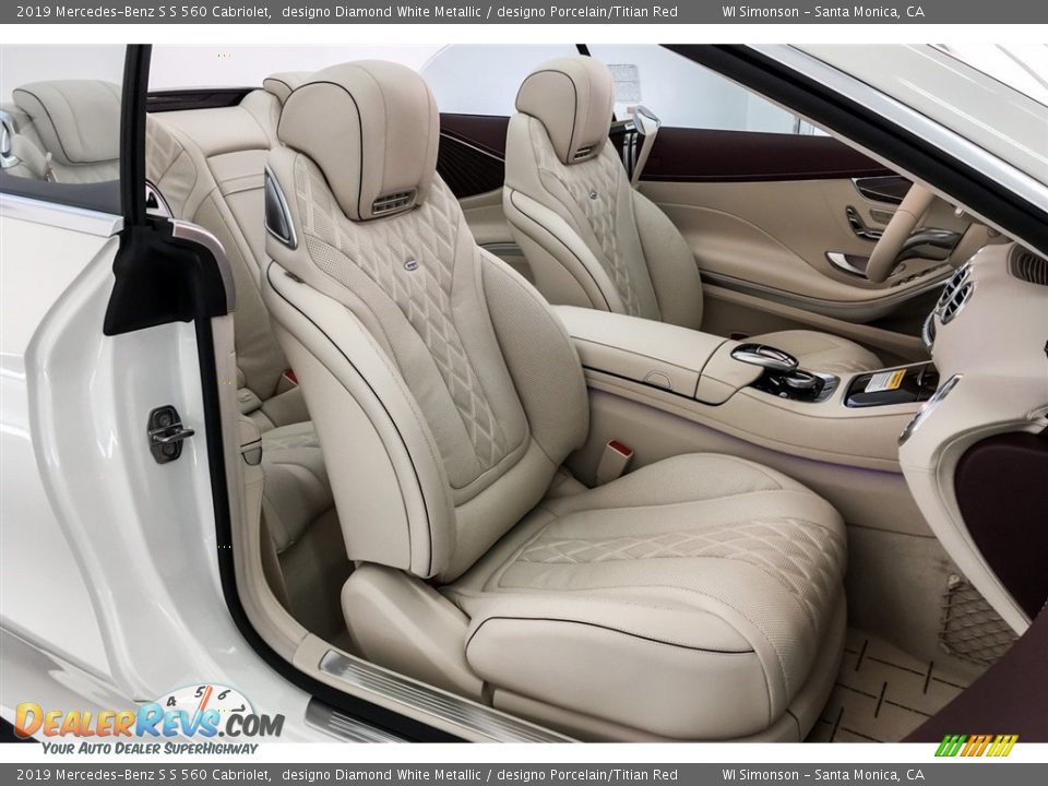 designo Porcelain/Titian Red Interior - 2019 Mercedes-Benz S S 560 Cabriolet Photo #6