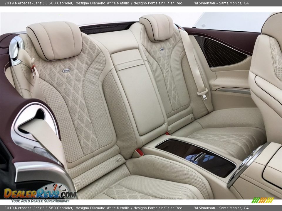 Rear Seat of 2019 Mercedes-Benz S S 560 Cabriolet Photo #13