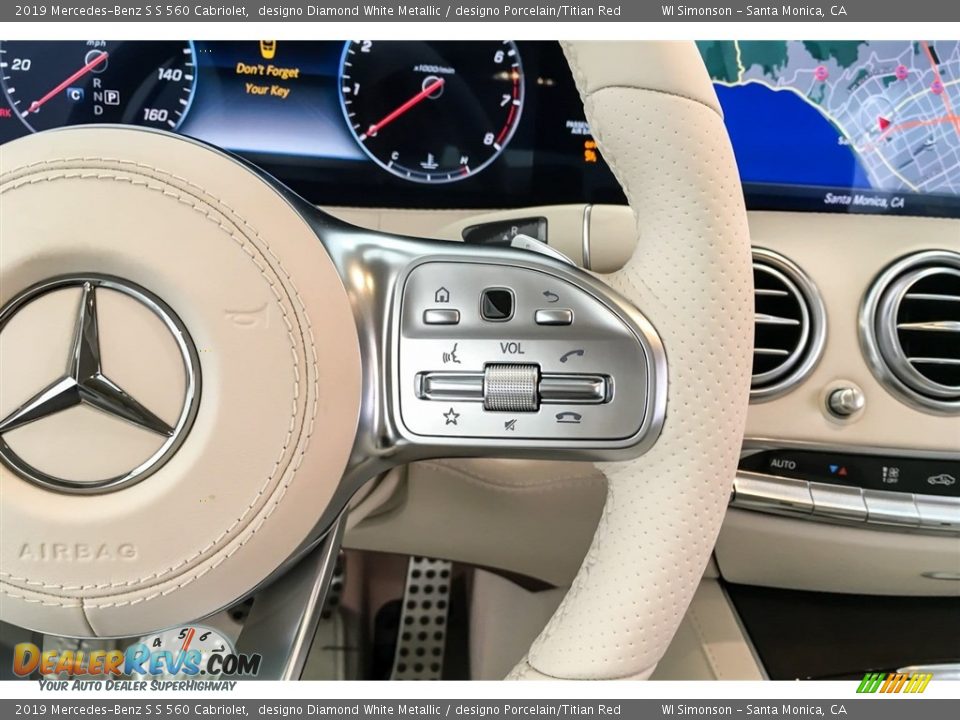 2019 Mercedes-Benz S S 560 Cabriolet Steering Wheel Photo #20
