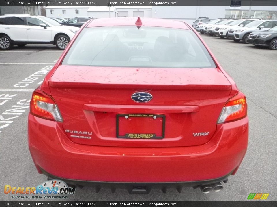 2019 Subaru WRX Premium Pure Red / Carbon Black Photo #5