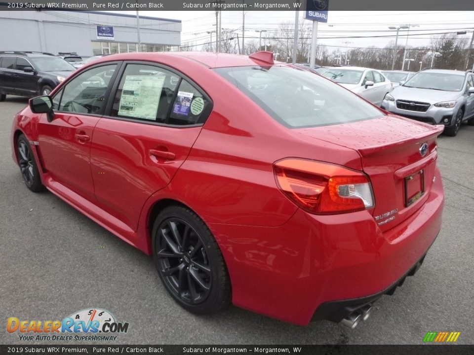 2019 Subaru WRX Premium Pure Red / Carbon Black Photo #6
