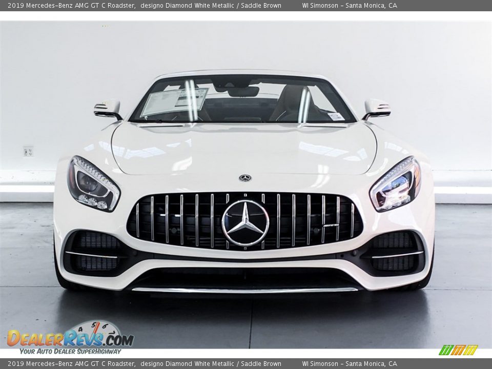 2019 Mercedes-Benz AMG GT C Roadster designo Diamond White Metallic / Saddle Brown Photo #2
