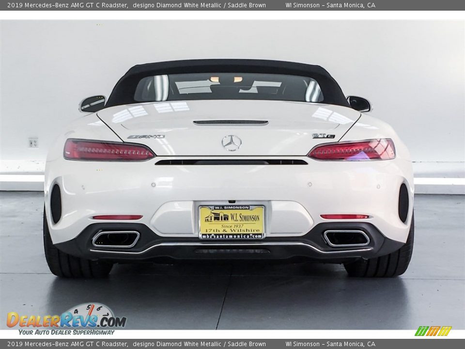 2019 Mercedes-Benz AMG GT C Roadster designo Diamond White Metallic / Saddle Brown Photo #3