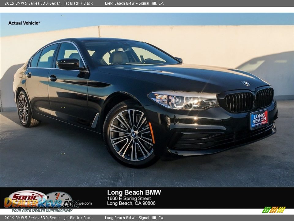 2019 BMW 5 Series 530i Sedan Jet Black / Black Photo #1