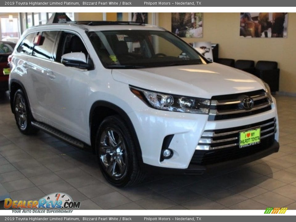 2019 Toyota Highlander Limited Platinum Blizzard Pearl White / Black Photo #2