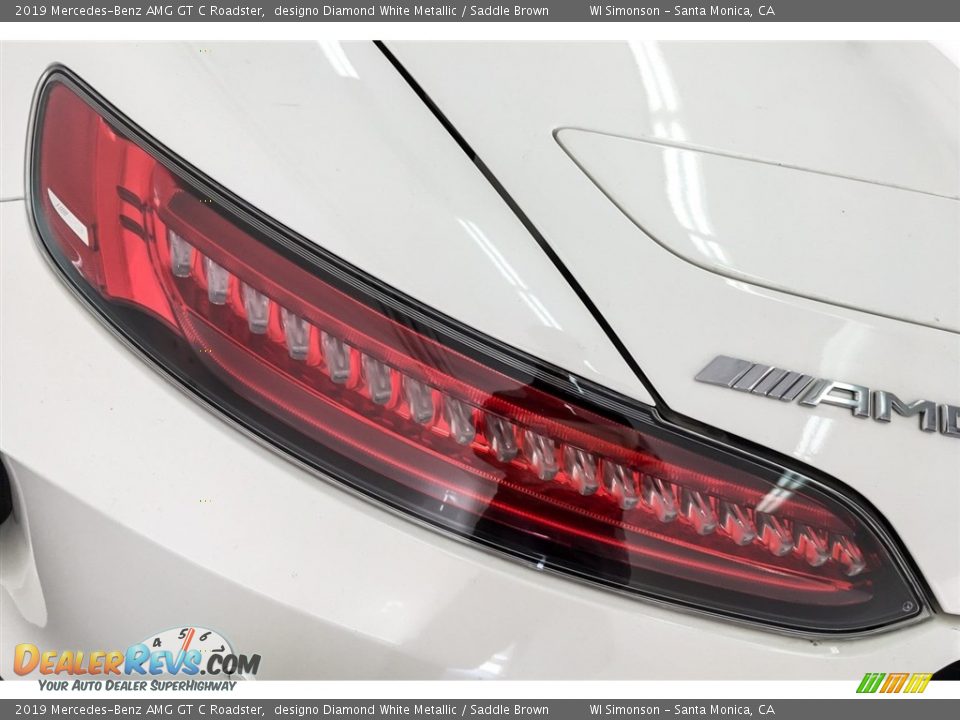 2019 Mercedes-Benz AMG GT C Roadster designo Diamond White Metallic / Saddle Brown Photo #25