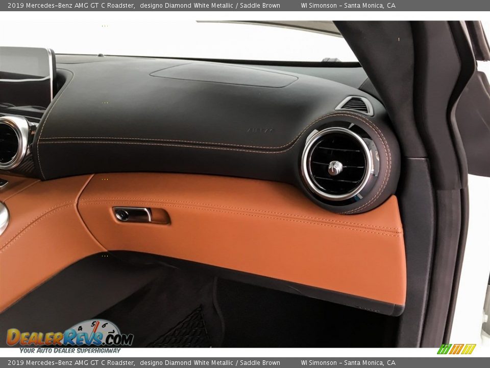2019 Mercedes-Benz AMG GT C Roadster designo Diamond White Metallic / Saddle Brown Photo #27