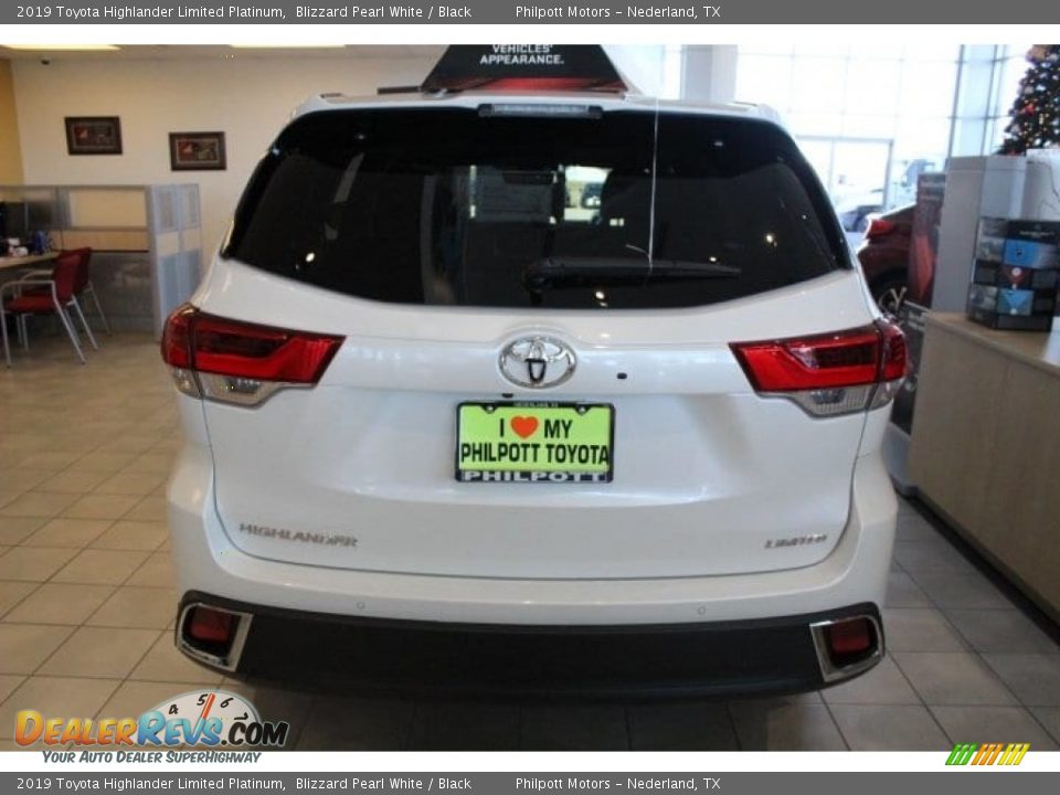 2019 Toyota Highlander Limited Platinum Blizzard Pearl White / Black Photo #8