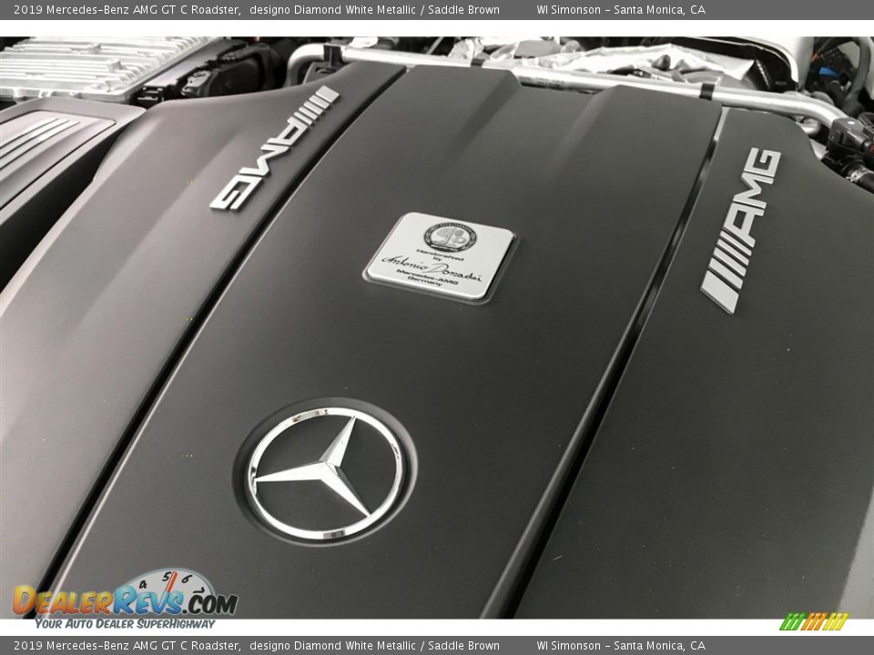 2019 Mercedes-Benz AMG GT C Roadster designo Diamond White Metallic / Saddle Brown Photo #29