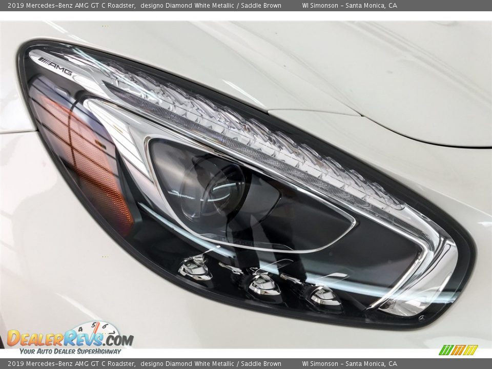 2019 Mercedes-Benz AMG GT C Roadster designo Diamond White Metallic / Saddle Brown Photo #30
