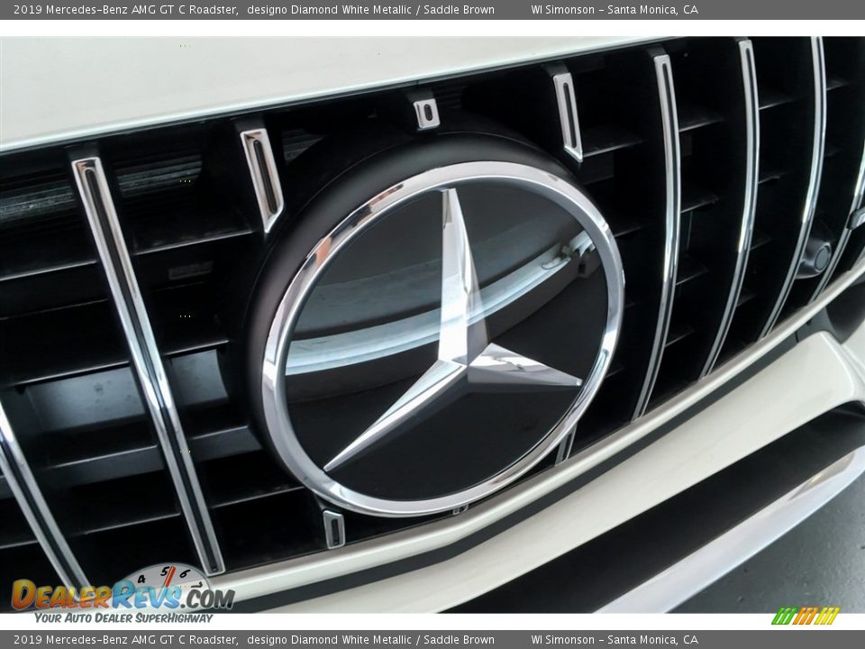 2019 Mercedes-Benz AMG GT C Roadster designo Diamond White Metallic / Saddle Brown Photo #31