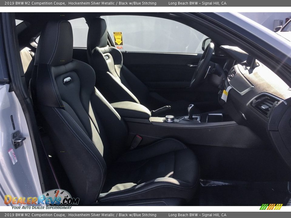 Black w/Blue Stitching Interior - 2019 BMW M2 Competition Coupe Photo #5