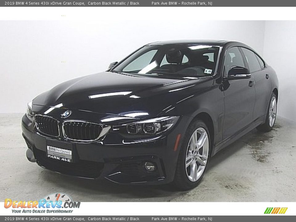 2019 BMW 4 Series 430i xDrive Gran Coupe Carbon Black Metallic / Black Photo #1